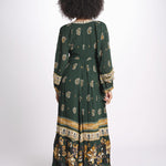 abito lungo stampa paisley 351135 AYLA GREEN 26009 farm rio 