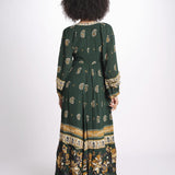 abito lungo stampa paisley 351135 AYLA GREEN 26009 farm rio 