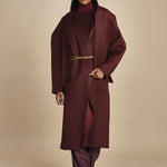 cappotto double con sciarpa VALERAN 5HA28-V01001 BORDEAUX vanessa bruno 