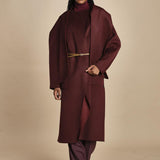 cappotto double con sciarpa VALERAN 5HA28-V01001 BORDEAUX vanessa bruno 