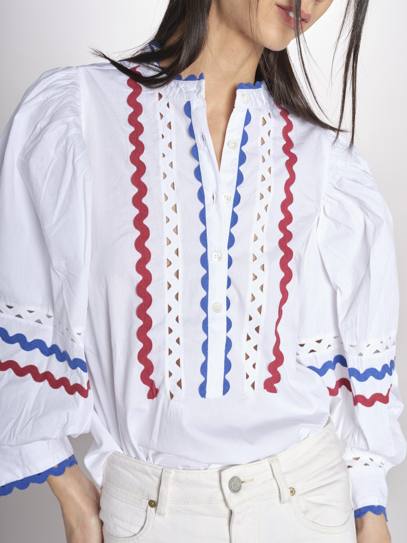 Camicia con passamaneria RITA BLOUSE RITA1BLO WHITE2 antik batik 