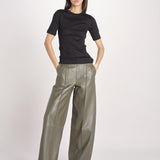 tshirt manica corta a costine KRISTIN IO1100X2351 BLACK BK999 ivy oak 