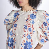 camicia voille m/c stampa a fiori 344127 RENATA SAND 26089 farm rio 