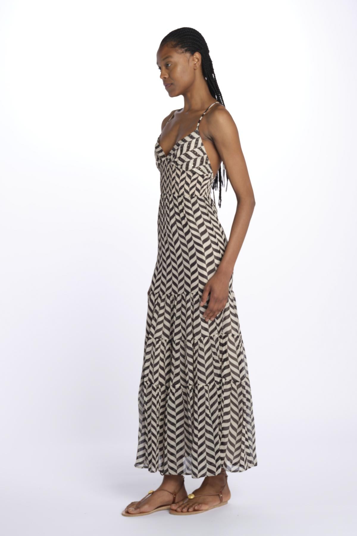 S25022BLACKANDWHITE sundress
