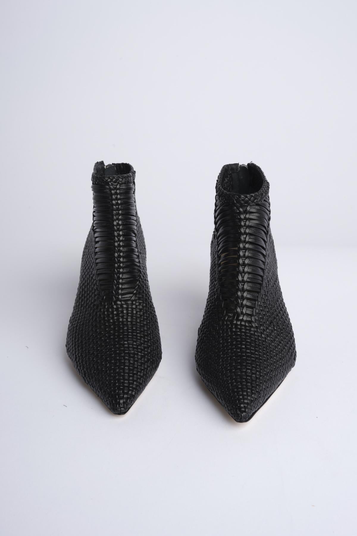 Stivaletto intrecciato 9506 NERO milaura 