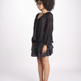 camicia voille nervature ALEXANBLATU NOIR laraethnics 