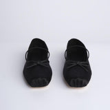 MIGNON ballerina in raso con punta quadrata F846SE1 BLK studio AMELIA 