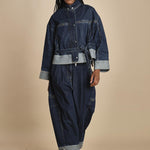 denim over CURVEDWIDE LEG  515324LID D402 DARK INDIGO phillip lim 