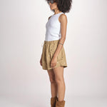 short con fiorellini ricamati THE EMBROIDERED OWB0007575 KAKI the GREAT 