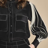 tuta con manica plisse BL_2269J BLACK bodice 