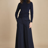 pantalone palazzo ALMA TLWC3101W0206ABTPB NIGHT BLUE T0457 the latest 