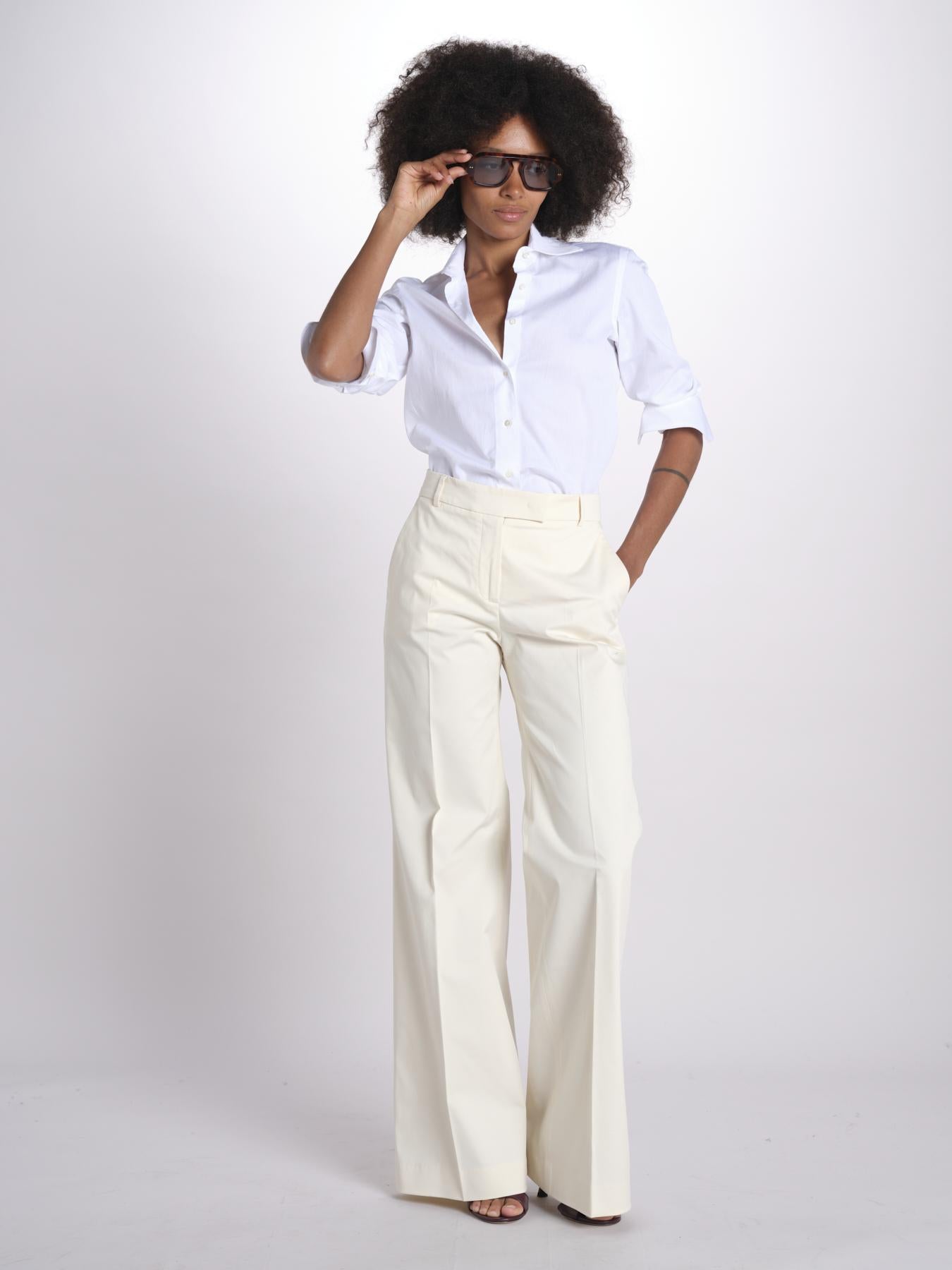 pantalone dritto in cotone MELODY 684 5410 quelledue 