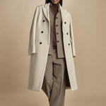 LONDRA2 cappotto doppiopetto panno lana cachemire LONDRA2 MILK massimo alba 