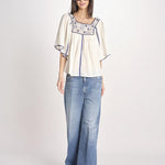 camicia con plastron ad uncetto MATI TEE MATI1TEE CREAM antik batik 