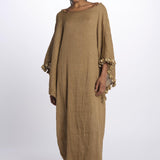 Abito NEFELI lungo m/l NEFELI CAMEL la strega 