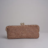 clutch lunga in paglia CORA CROCHET W05 CORTECCIA via mail bag 
