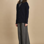 cardigan collo a scialle D251016S 9574 BLU milaura 