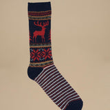 calze con alce 15032700 DEER SNOW NAVY anonymous 