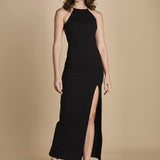 abito lungo con scollo squadrato PALMERA BLACK undress code 