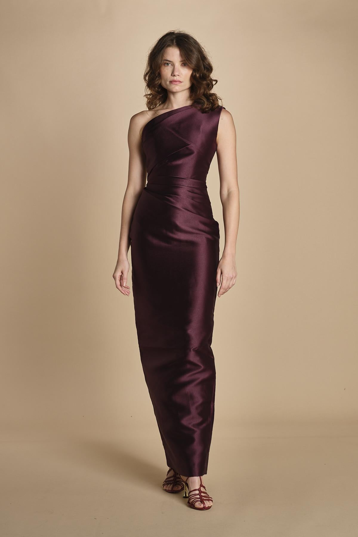 maxidress in taffetà KIRA AMETHYST solace 