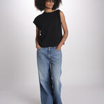 t-shirt asimmetrica ALLIA NOIR ba&sh 