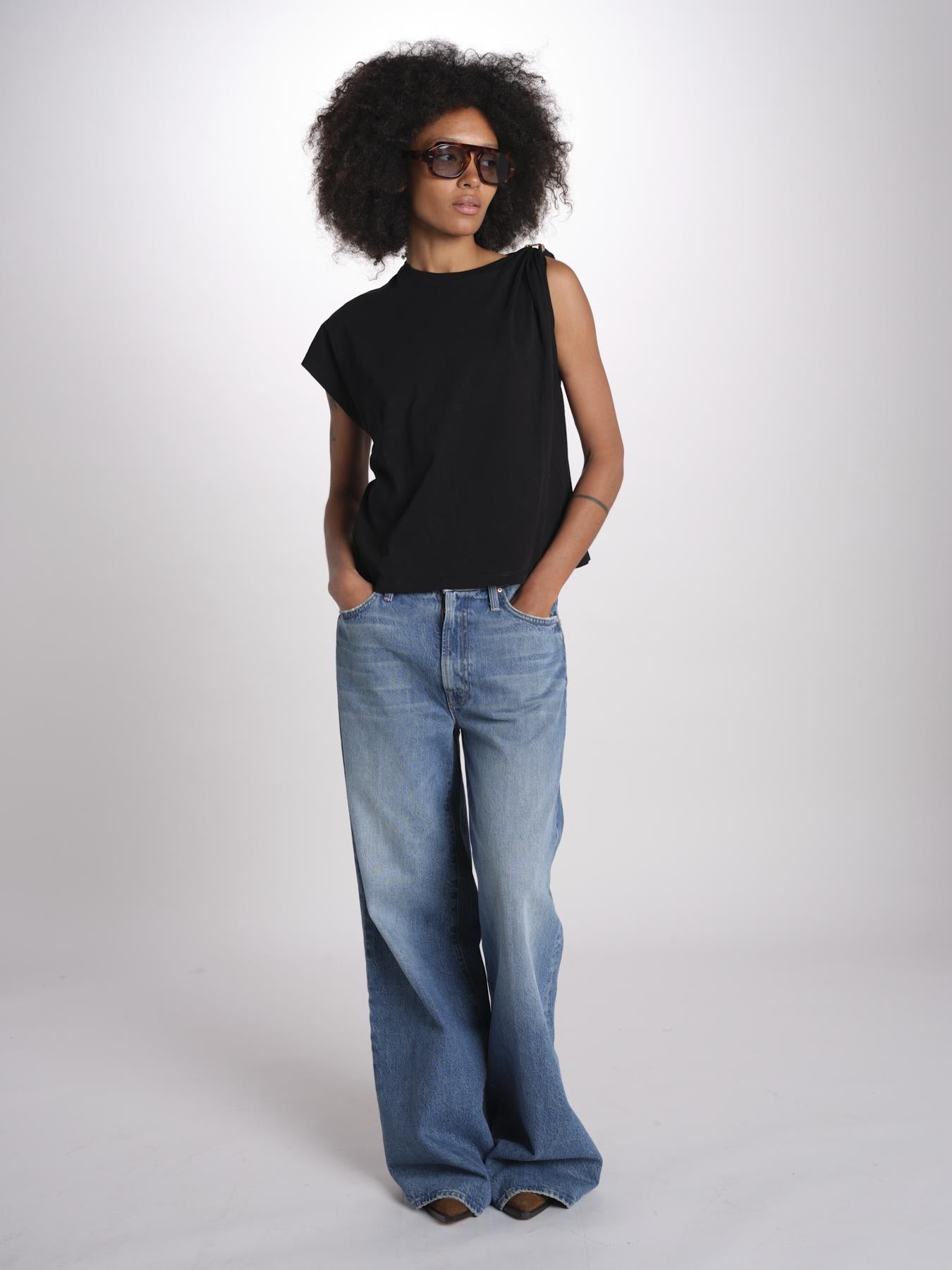 t-shirt asimmetrica ALLIA NOIR ba&sh 