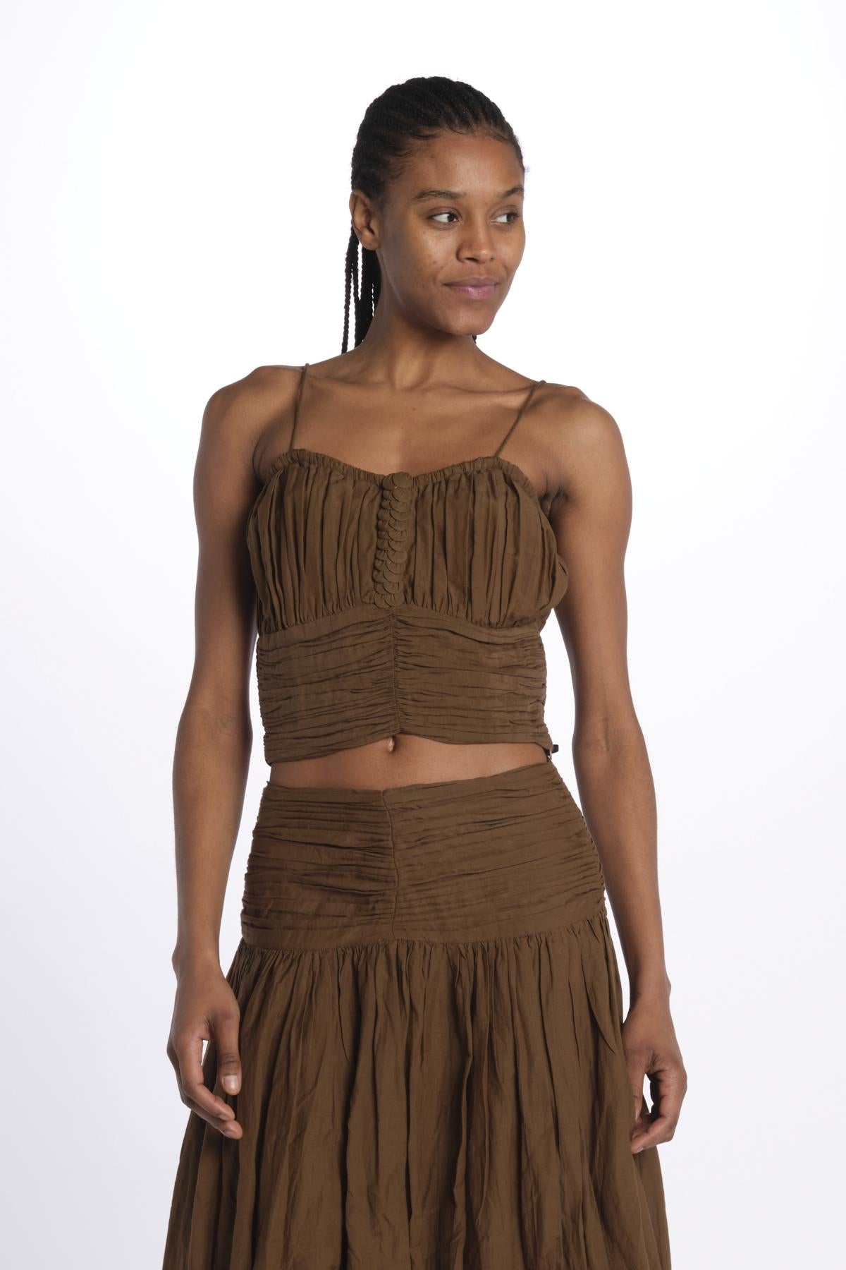 Top spallina+ paillettes CHERIZE TOP MILITARY scarlett poppies 