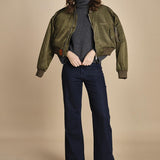 denim a zampa con taschine FAUVE INDIGO fam 