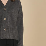 cardigan tre bottoni MIL4A24 25024 GRIGIO SCURO milaura 
