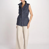 gilet sahariana in denim 1306 01998 DENIM SCURO aspesi 