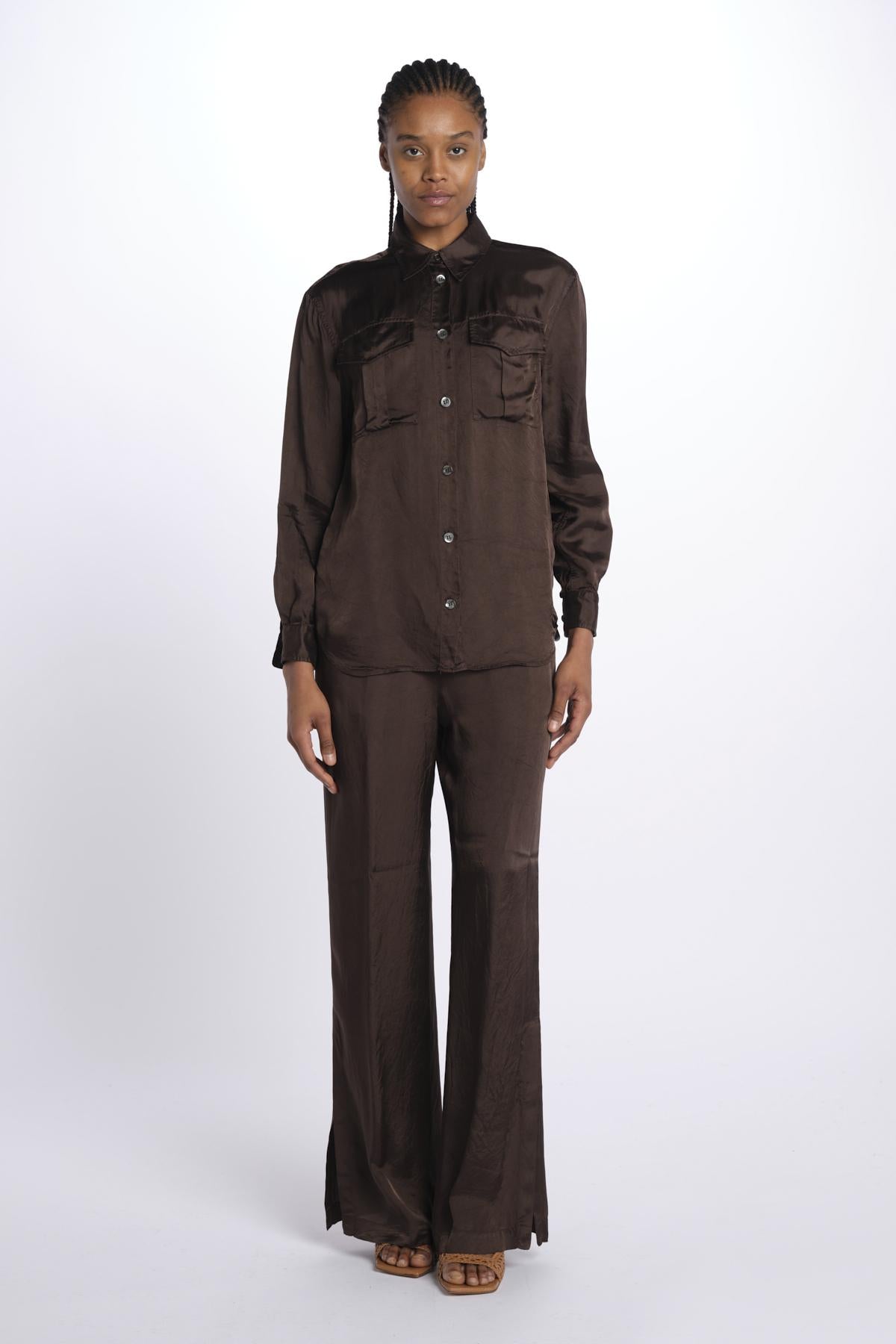 Camicia viscosa MOD.5489 CAFFE aspesi 