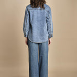 camicia in denim SOFIA BLUE fam 
