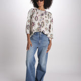 camicia con stampa rombi ODELIE ECRU ba&sh 
