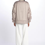 BALLERINA raso elegante BALLERINA TAUPE bombers original 