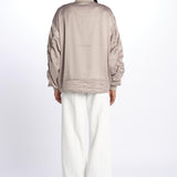BALLERINA raso elegante BALLERINA TAUPE bombers original 