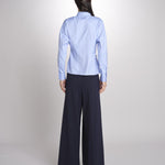 camicia dalla linea sfiancata con pince PESI 2615111041600 002 AZZURRO weekend maxmara 