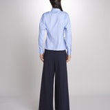 camicia dalla linea sfiancata con pince PESI 2615111041600 002 AZZURRO weekend maxmara 