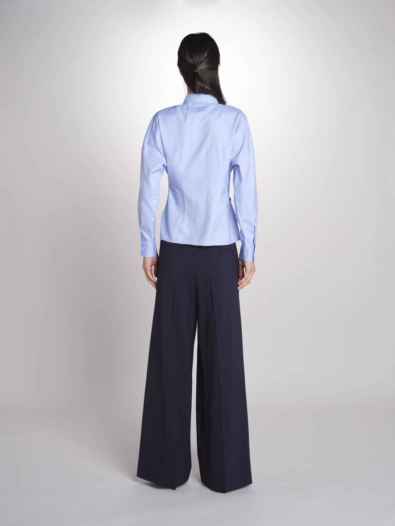 camicia dalla linea sfiancata con pince PESI 2615111041600 002 AZZURRO weekend maxmara 