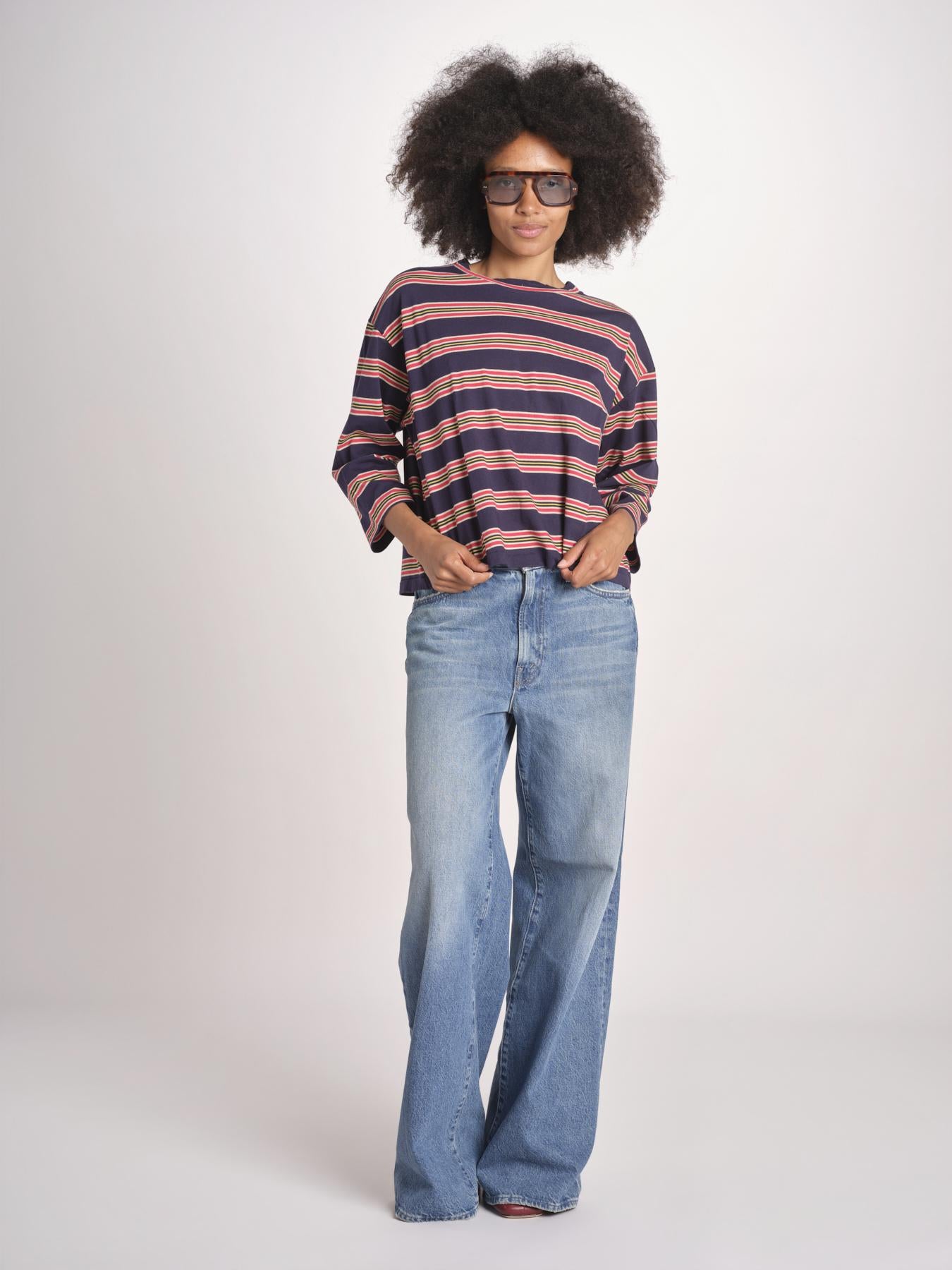 t-shirt a righe manica lunga THE FIELD TEE 1903116 SCOUT STRIPE the GREAT 