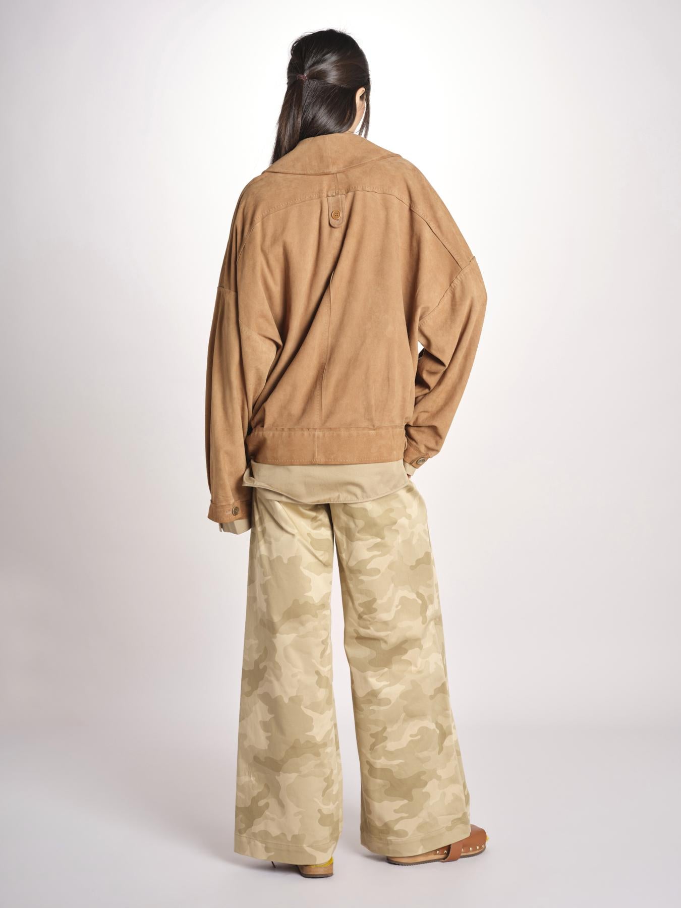 bomber over in camoscio EMMA MJD553PTEX104 BROWN jejia 
