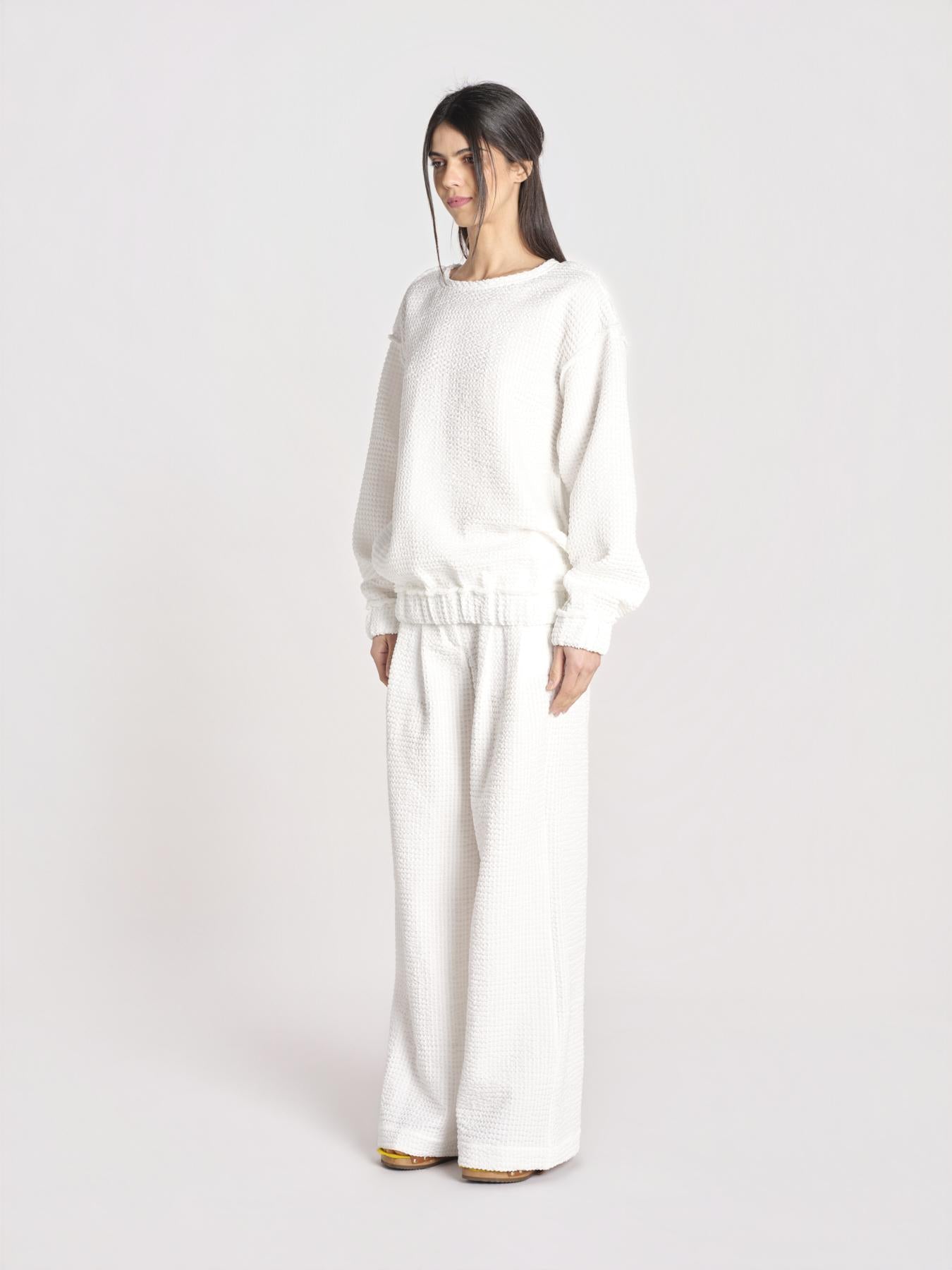 maglia effetto waffle JEJIA MJD171_SHUKU3 WHITE WAFFLE jejia 
