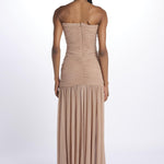 ADELE abito in tulle plisse SS24 9129 LATTE retrofete 