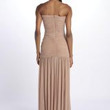 ADELE abito in tulle plisse SS24 9129 LATTE retrofete 