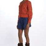 Cardigan FLORAL ORANGE cotone pizzo 332360 ORANGE farm rio 