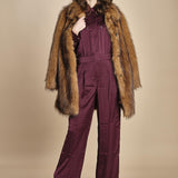 tuta in raso con zip CARMY PRUNE ba&sh 