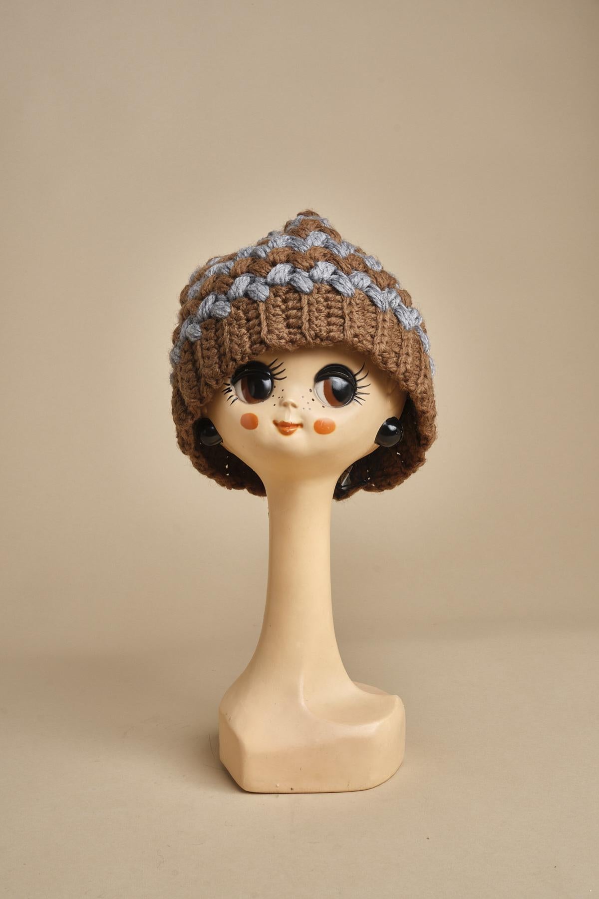cappello lana a righe con pon pon H520 V exQUISITEJ 