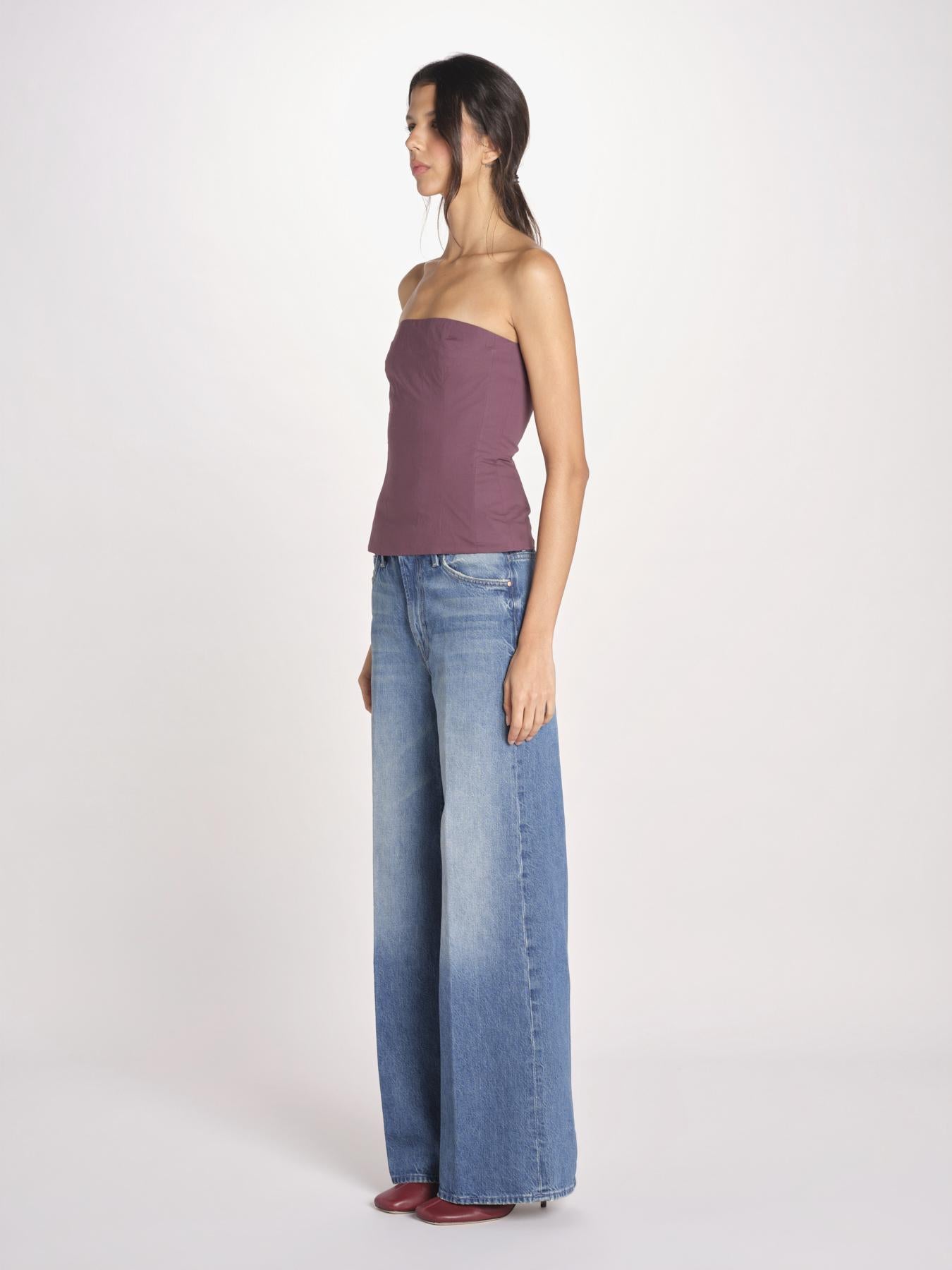 top bustier in cotone 41360-400 MELANZANA 18 federica tosi 