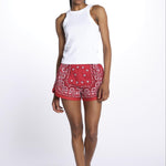 BANDADA SHORT con passamaneria BANDANA SHORT RED orsina 