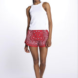 BANDADA SHORT con passamaneria BANDANA SHORT RED orsina 