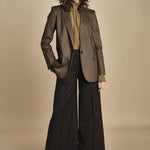 pantalone over con nervature in gabardine ORIANA 540339 11 quelledue 